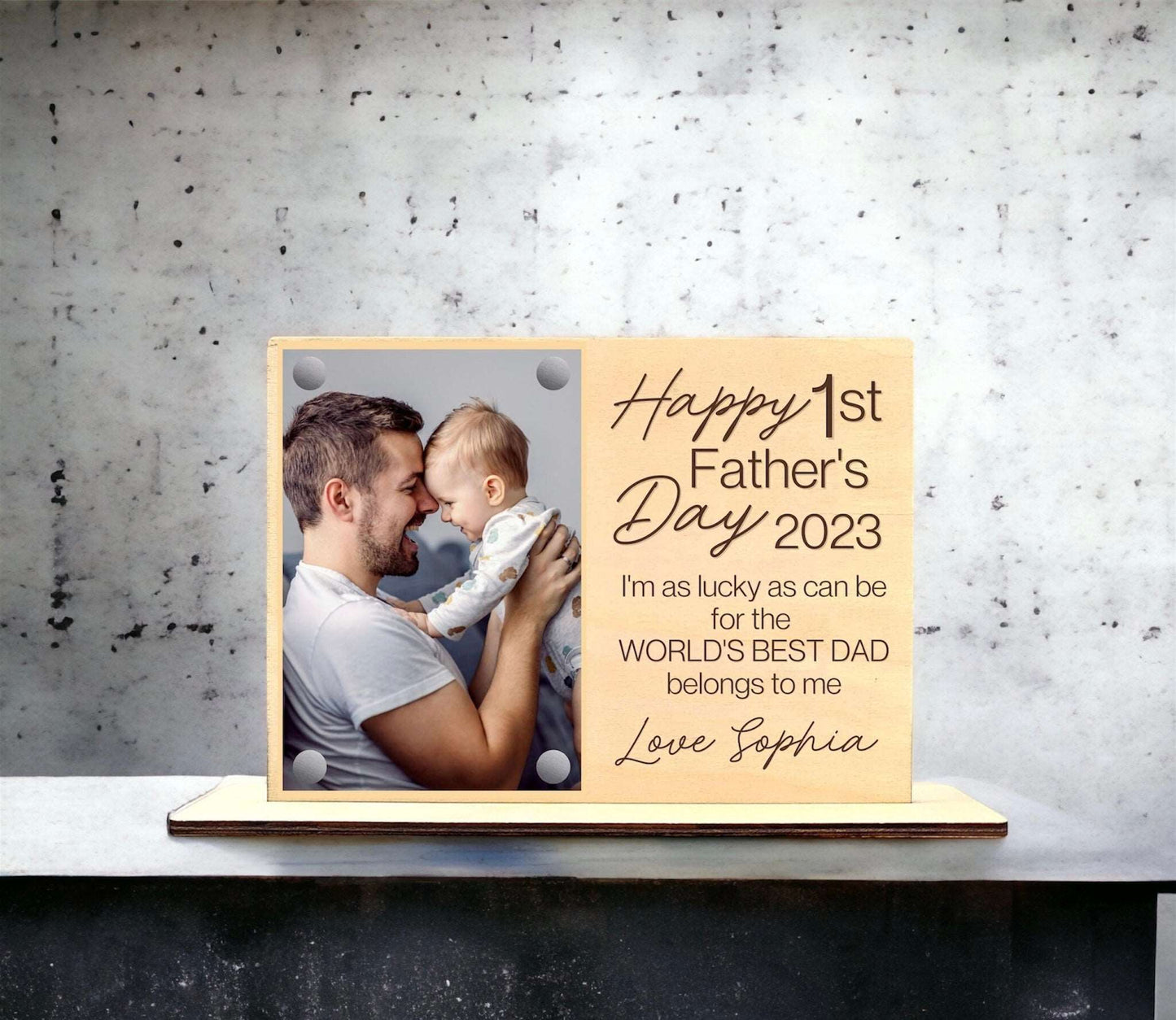 Fathers Day Personalised First Fathers Day Caricature - Premium from TheGiftBays - Just ₹399! Shop now at TheGiftBays