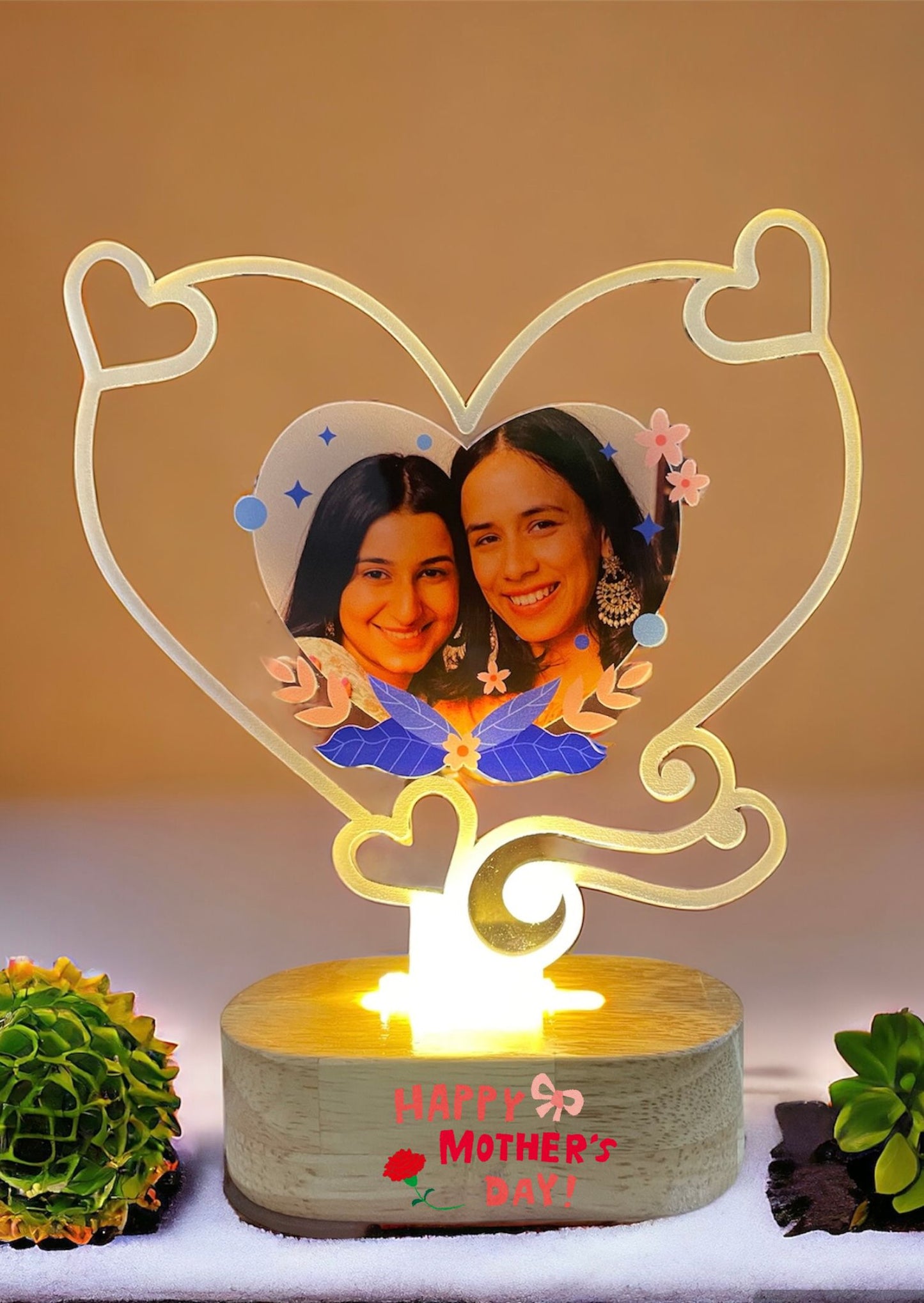 Personalized LED Lamp For Mother